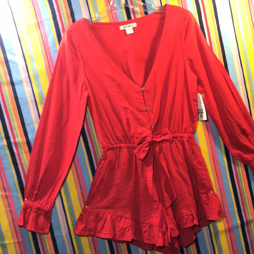 Billabong Play all Day Long-Sleeved Shorts Romper